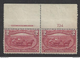 1898 Stati Uniti, N° 150  2 C. Bruno-carminio   MNH/**  COPPIA - Andere & Zonder Classificatie