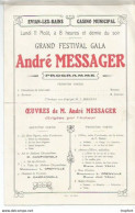 CC // Vintage // Old French Theater Program // Feuillet Programme GALA EVIAN-LES-BAINS // Campagnola VALLI Grenville - Programs