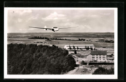 AK Hornberg, Berggasthof-Segelfliegerlager, Flugzeug  - Hornberg