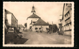 AK Braunsdorf, Strassenpartie Mit Kirche  - Tchéquie