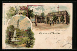 Lithographie Berlin, Schloss Monbijou, Garten Der Ressource Mit Sophienkirche, Oranienburger Strasse  - Mitte