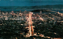 73704186 San_Francisco_California Twin Peaks Skyscrapers Bay Bridge East Bay Air - Other & Unclassified