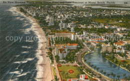 73667377 Miami_Beach Air View Showing Hotel Along Ocean Front And Lake Pancoast - Sonstige & Ohne Zuordnung