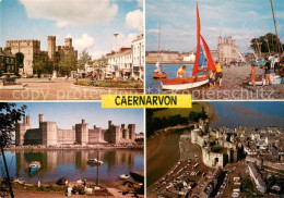 73656329 Caernarvon Castle Square Yachting Aerial View Of The Castle Caernarvon - Andere & Zonder Classificatie