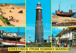 73655040 Romney Marsh Strand Fischkutter Leuchtturm Ortsmotiv Romney Marsh - Sonstige & Ohne Zuordnung