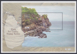 Sri Lanka Ceylon 2010 MNH MS Trincomalee Beach, Beaches, Sea, Coast, Cliff, Map, Tourism, Miniature Sheet - Sri Lanka (Ceylon) (1948-...)