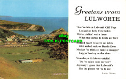 R566954 Greetens Vrom Lulworth. Lulworth Cove. Rhoda Moore. Salmon. 2917c - Welt