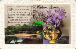 R567387 To Wish You A Joyous 21st Birthday. May Your Birthday Be A Gateway. RP - Welt