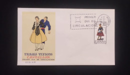 C) 1967, SPAIN, FDC, TYPICAL COSTUMES OF CASTELLÓN, XF - Castellón