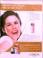 Publicité Papier  L'OREAL DAYLE HADDON 2007 TS - Advertising