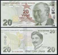 TURKEY 20 TÜRK LIRASI - 2009 (2012) - Paper Unc - P.224b Banknote - Turquia