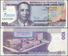 PHILIPPINES 100 PISO - 2011 - Paper Unc - P.212a Banknote - Ateneo Law School - Philippinen
