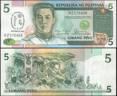 PHILIPPINES 5 PISO - 1987 - Unc - P.176a Banknote - Canonization Of Lorenzo Ruiz - Philippines