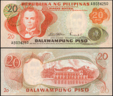 PHILIPPINES 20 PISO - ND (1970) - Paper Unc - P.150a Banknote - Philippinen