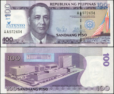 PHILIPPINES 100 PISO - 2011 - Paper Unc - P.212a Banknote - ATENEO Law School - Filipinas