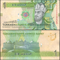 TURKMENISTAN 1 MANAT - 2012 - Unc - P.29a Paper Banknote - Turkmenistán