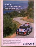 Publicité Papier  VOITURE HYUNDAI I20 RALLYE Avril 2017 AH - Advertising