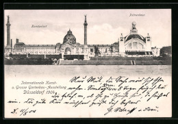 AK Düsseldorf, Kunst- Und Gartenbau-Ausstellung 1904, Kunstpalast Und Palmenhaus  - Ausstellungen