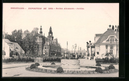 AK Bruxelles, Exposition De 1910, Section Allemande - Jardins  - Tentoonstellingen