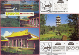 Singapore Chinese Garden, 7storey Pagoda, Jurong, +/-1975's AMA A5-A16-A38, Vintage UNC_cpc - Singapore