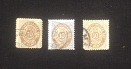 C) 1902, DENMARK NUMERAL, DANISH WEST INDIES MULTIPLE STAMPS, USED. - Usati