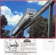 Singapore Monorail Sentosa Island +/-1982's  A81 AMA , Vintage UNC_cpc - Singapour