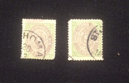 C) 10A, 10. 1876, DENMARK, NUMERAL, DANISH WEST INDIES WITH OFFSET MARGINS. USED - Usado