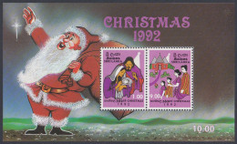 Sri Lanka Ceylon 1992 MNH MS Christmas, Christianity, Religion, Christian, Santa Claus, Festival, Miniature Sheet - Sri Lanka (Ceilán) (1948-...)