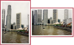 Singapore River And Centre Commercial 1998 Photograph Vintage_UNC SUP_ NOT Postcard_cpc - Singapour