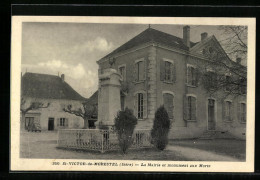 CPA St-Victor-de-Morestel, La Mairie Et Monument Aux Morts  - Morestel