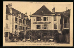 CPA Pont-de-Beauvoisin, Hotel Gallet, Hotel De La Poste  - Otros & Sin Clasificación