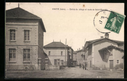 CPA Chatte, Entrée Du Village Et Route De Saint-Marcellin  - Saint-Marcellin