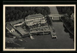 AK Berlin-Wannsee, Fliegeraufnahme Der Gaststätte Haus Alsenbrück  - Wannsee