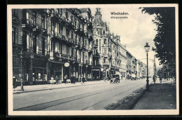 AK Wiesbaden, Blick In Die Wilhelmstrasse  - Wiesbaden
