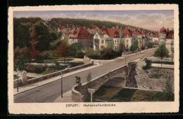 AK Erfurt, Hohenzollernbrücke Aus Der Vogelschau  - Erfurt