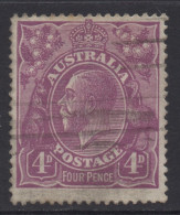 AUSTRALIA 1921 4d VIOLET  KGV STAMP PERF.14 1st WMK SG.64 VFU - Usati