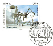 FRANCE 2010 OBLITERE 1ER JOUR SUR FRAGMENT YT 4492 LOUISE BOURGEOIS- - Gebruikt