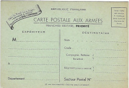 Carte Postale Militaire - Guerre 1939-1945 - Aux Armées - Franchise - Pensez à Nous Souscrivez Aux Bons D'Armement Front - Brieven En Documenten