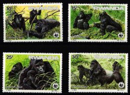 Ruanda 1292-1295 Postfrisch Wildtiere #IH369 - Otros & Sin Clasificación