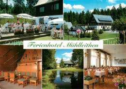 73660047 Muehlleithen Klingenthal Ferienhotel Restaurant Terrasse Teich Muehllei - Klingenthal