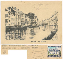 Namur La Sambre, 1F Timbre 1967 Spontin 31-9-68 Bruxelles_CPM - Namur