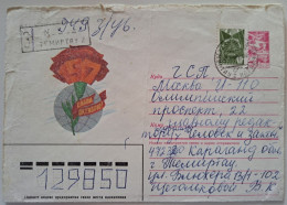 1987..USSR..COVER WITH STAMPS..PAST MAIL..REGISTERED (TEMIRTAU2)..GLORY TO OCTOBER - Cartas & Documentos