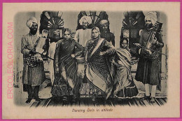 Ag3759  - INDIA - VINTAGE POSTCARD  - Dancing Girl - Indien