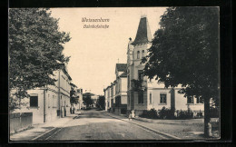 AK Weissenhorn, Blick In Die Bahnhofstrasse  - Weissenhorn