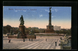 AK Berlin-Tiergarten, Bismarckdenkmal Mit Der Siegessäule  - Tiergarten
