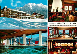 73657084 Oberstdorf Kurhotel Adula Restaurant Kaminzimmer Hallenbad Winterlandsc - Oberstdorf