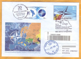 2024 FDC Used Moldova "30 Years Since The Accession Of The Republic Of Moldova At The Partnership For Peace" - OTAN