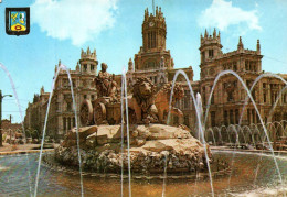 (RECTO / VERSO) MADRID EN 1970 - N° 3 - LA CIBELES Y PALACIO DE COMUNICACIONES - CPSM GF - BEAU TIMBRE ET FLAMME - Madrid