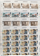 1990 EUROPA CEPT Guernsey 4 Minifogli "Edifici Postali " MNH** - Autres & Non Classés