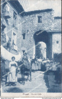 Af743 Cartolina Fiuggi Via Del Colle Provincia Di Frosinone Lazio 1918 - Frosinone